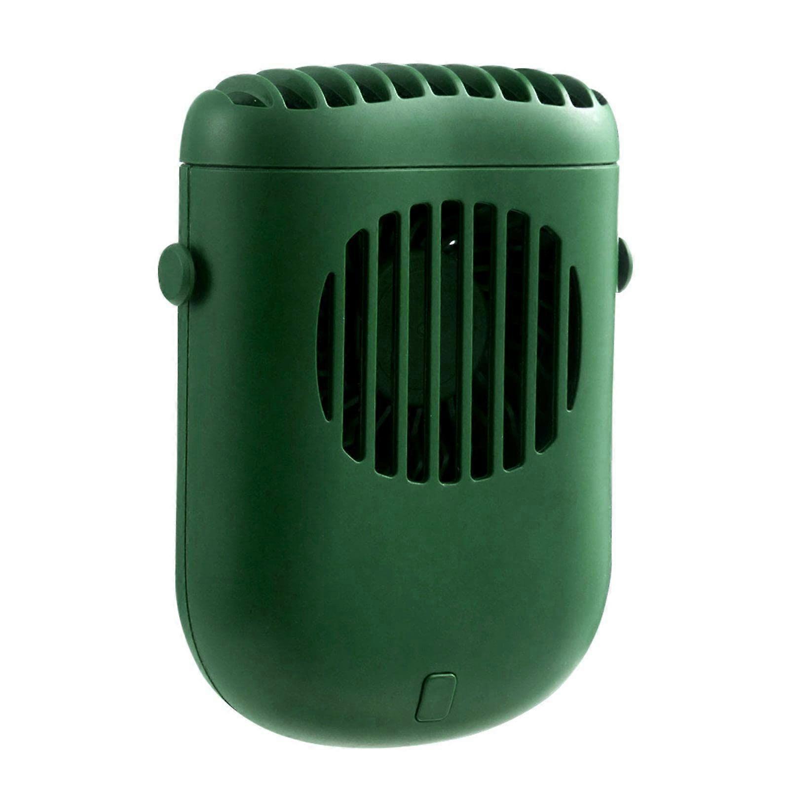 USB Rechargeable Portable Neck Fan (Green)