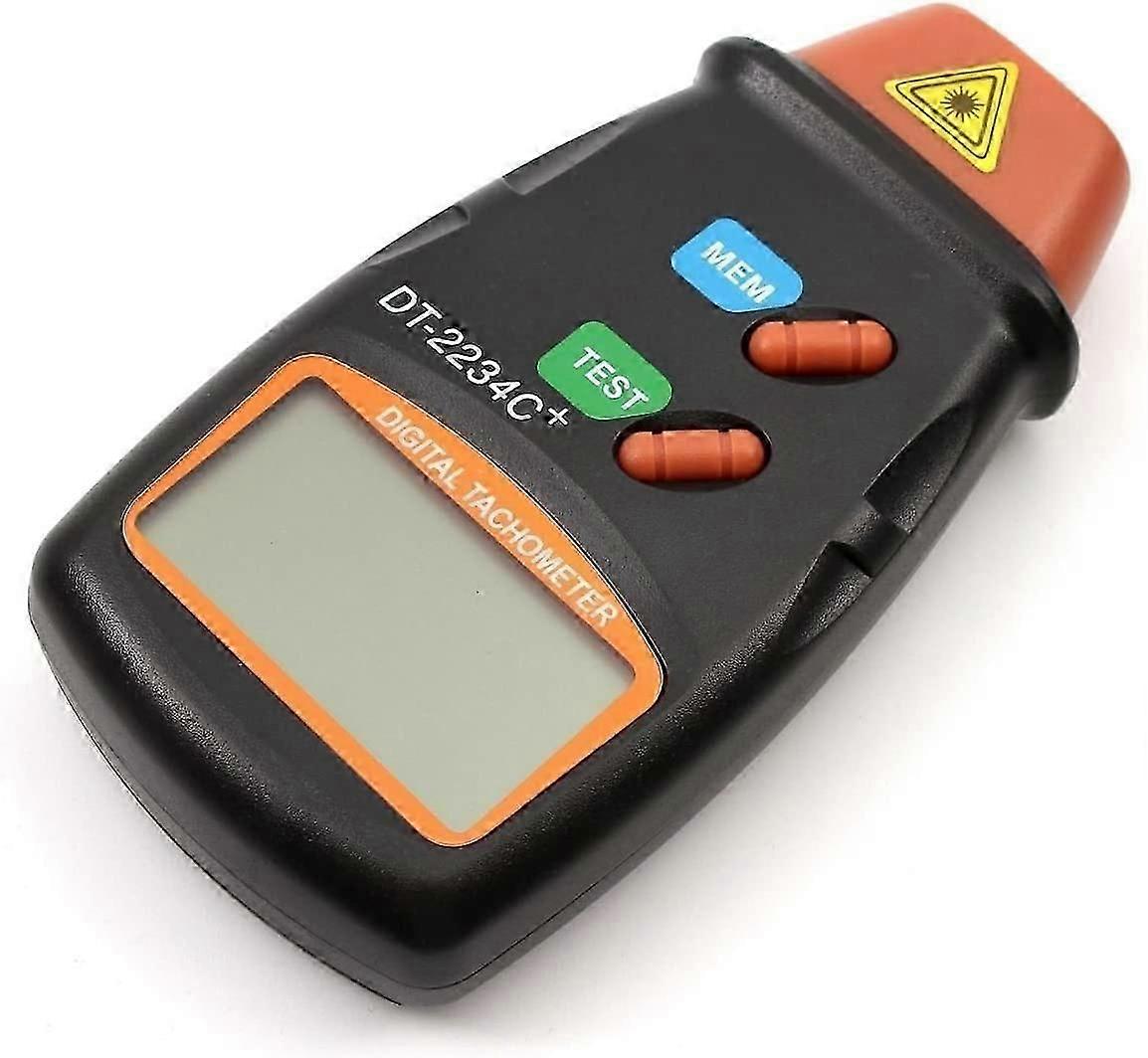 Digital Tachometer Professional Digital Tachometer LCD Display Tachometer Tester Autochange Tachometer with Heavy Duty 6F22 9V Non-Contact Battery