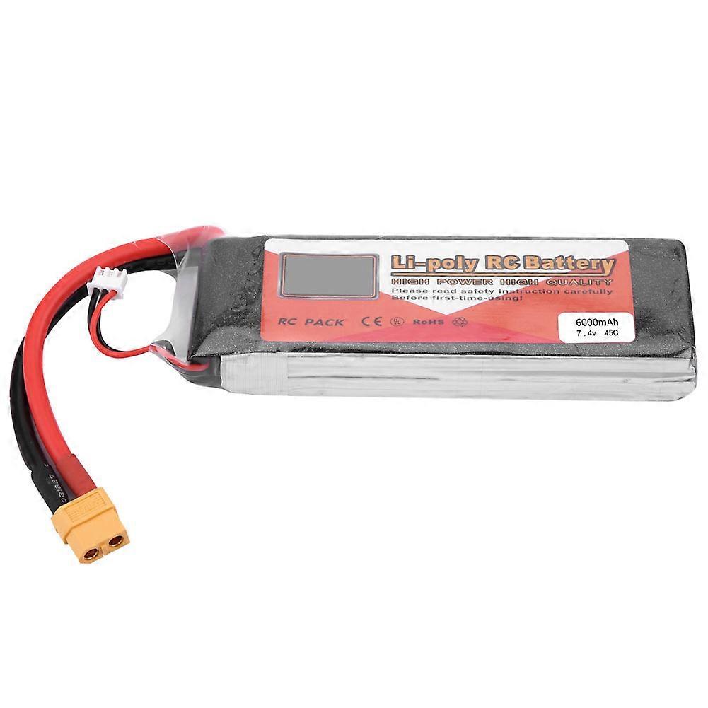 ZOP POWER 2S 7.4V 6000mAh 45C Rechargeable LiPo Battery with XT60 Plug (6000mAh 45C)