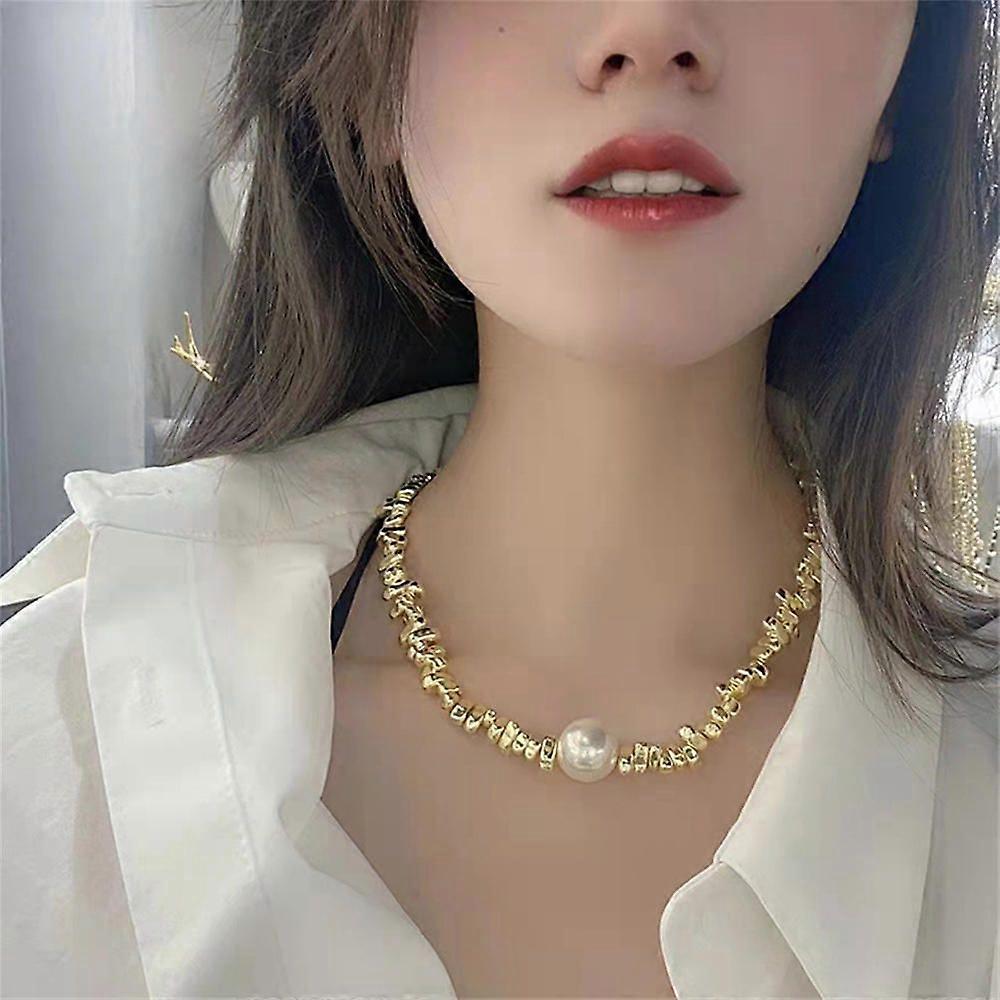 Geometric Pearl Choker Clavicle Chain Fashion Jewelry Female Necklace Best Gift For Women