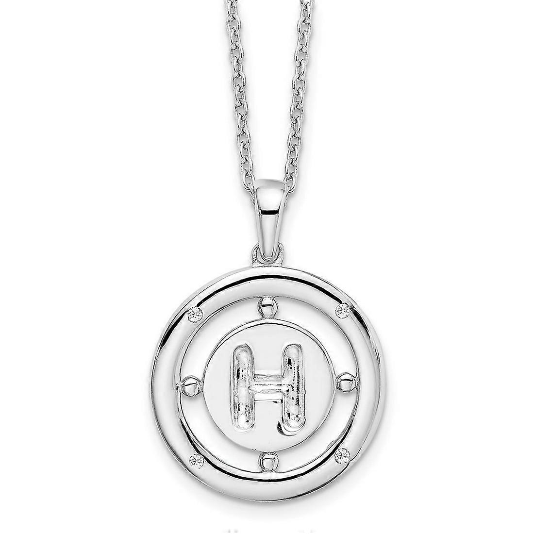 19mm 925 Sterling Silber Rhodiniert Weiß Eis Diamant Buchstabe Name Personalisierte Monogramm Initiale H Halskette 18 Zoll P