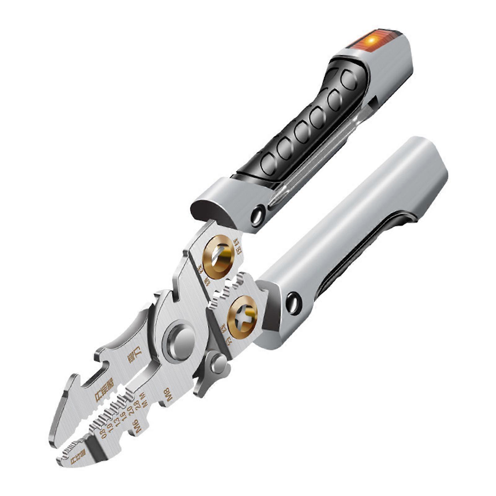 Multipurpose Cable Stripper Tools with Non-slip Handle Straight Head Pliers