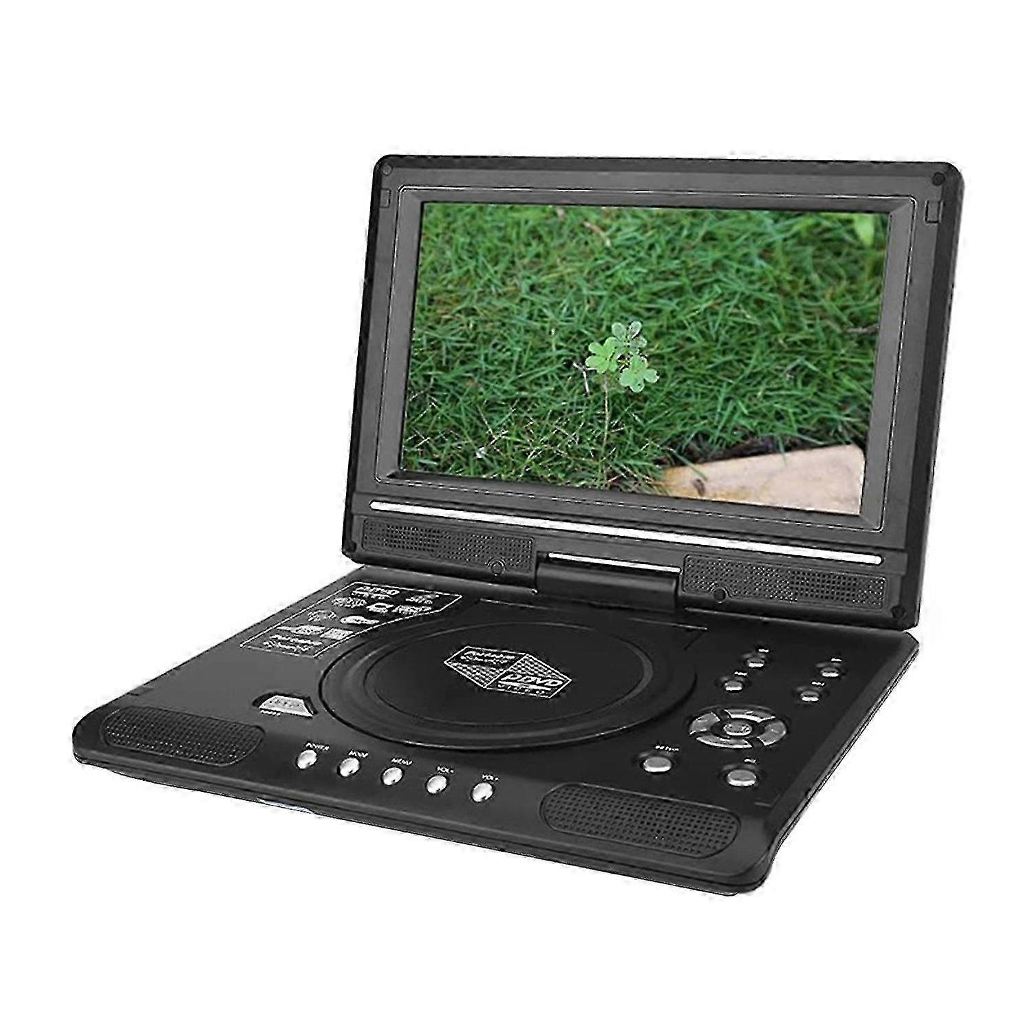 US Plug 9.8 Inches Portable DVD Player High Clarity TV Function Built-in Card Reader Swivel Screen Mobile DV