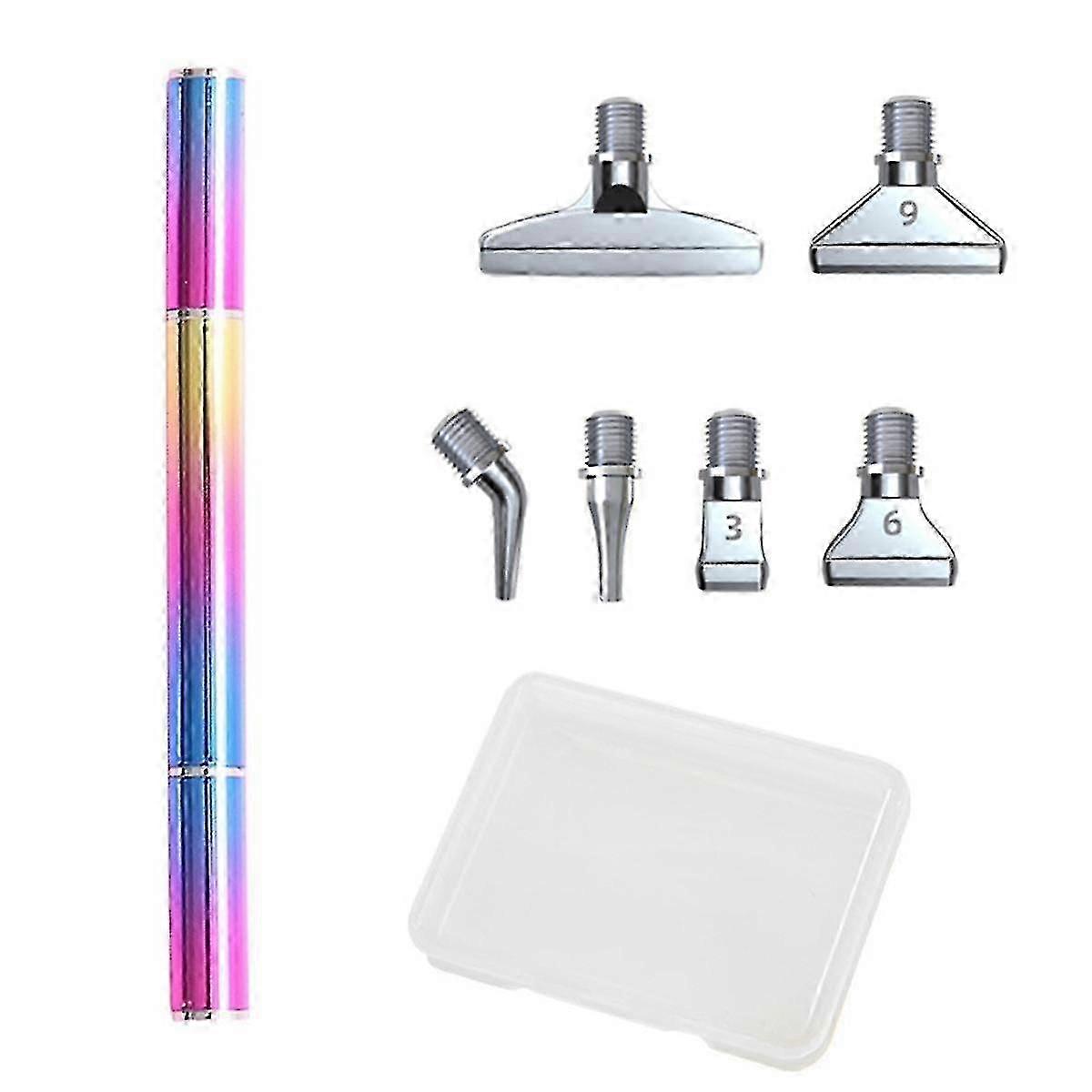 5d Rainbow Color Diamond Paint Pen Screw Thread Head Tips Point Drill Pens Silver