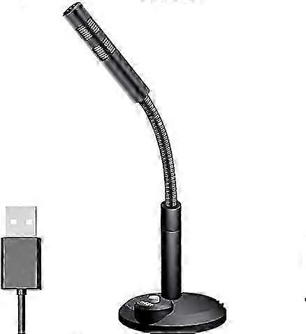 USB Computer Microphone, USB PC Mute Button with LED Indicator Plug & Play Mac / Windows Compatible