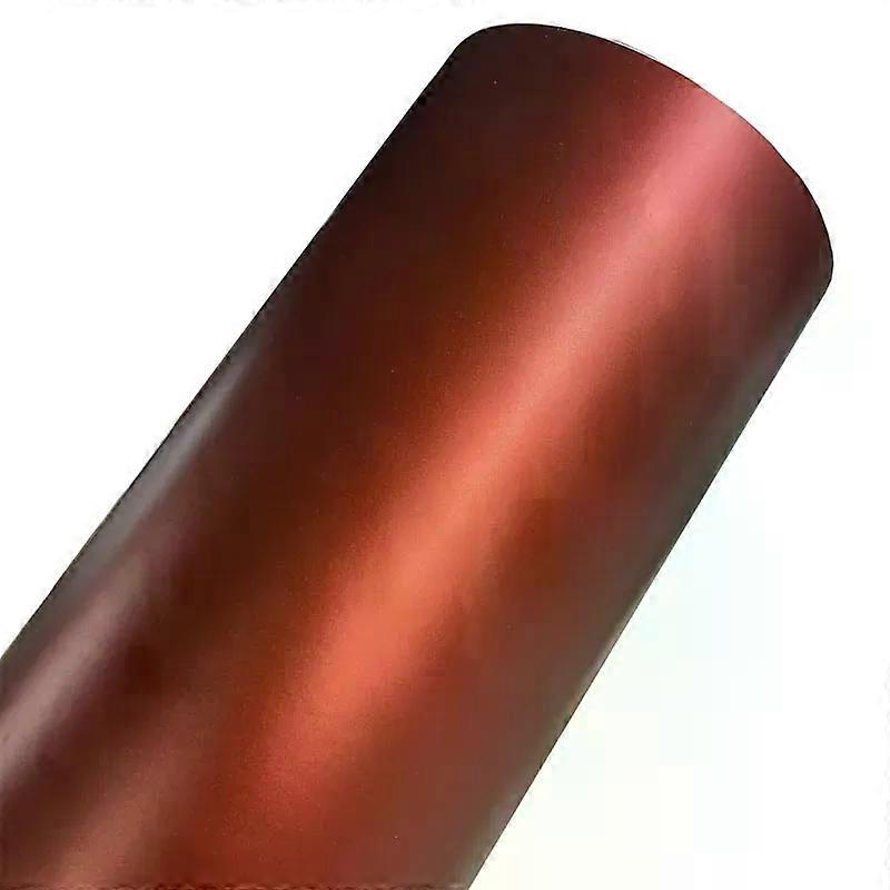 Premium Mat Metalik Bakır Kahverengi Vinil Wrap Rulo Kendinden Yapışkanlı Çıkartma Araba Sarma Folyosu