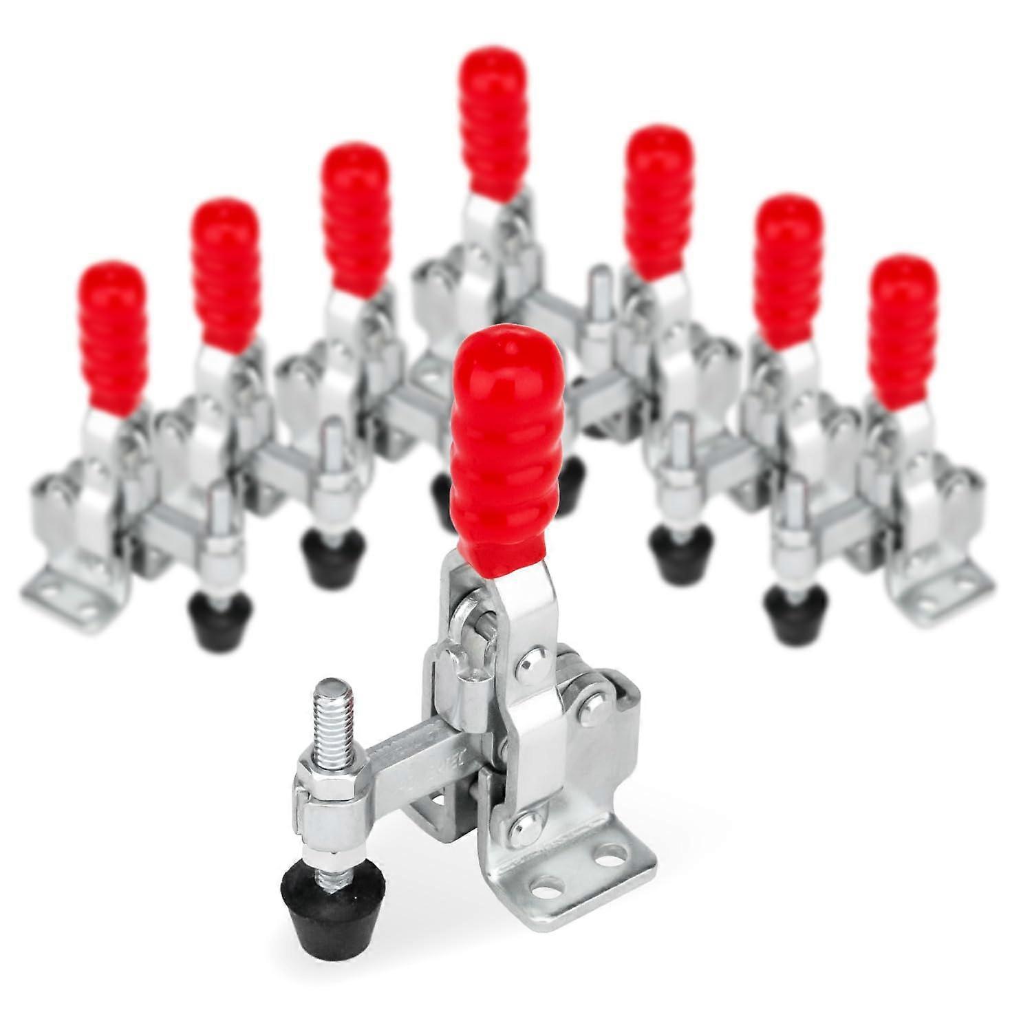 8PK Toggle Clamp, 200 lbs Holding Capacity, 12050 Quick Release Vertical Clamps w/Antislip Rubber Tip
