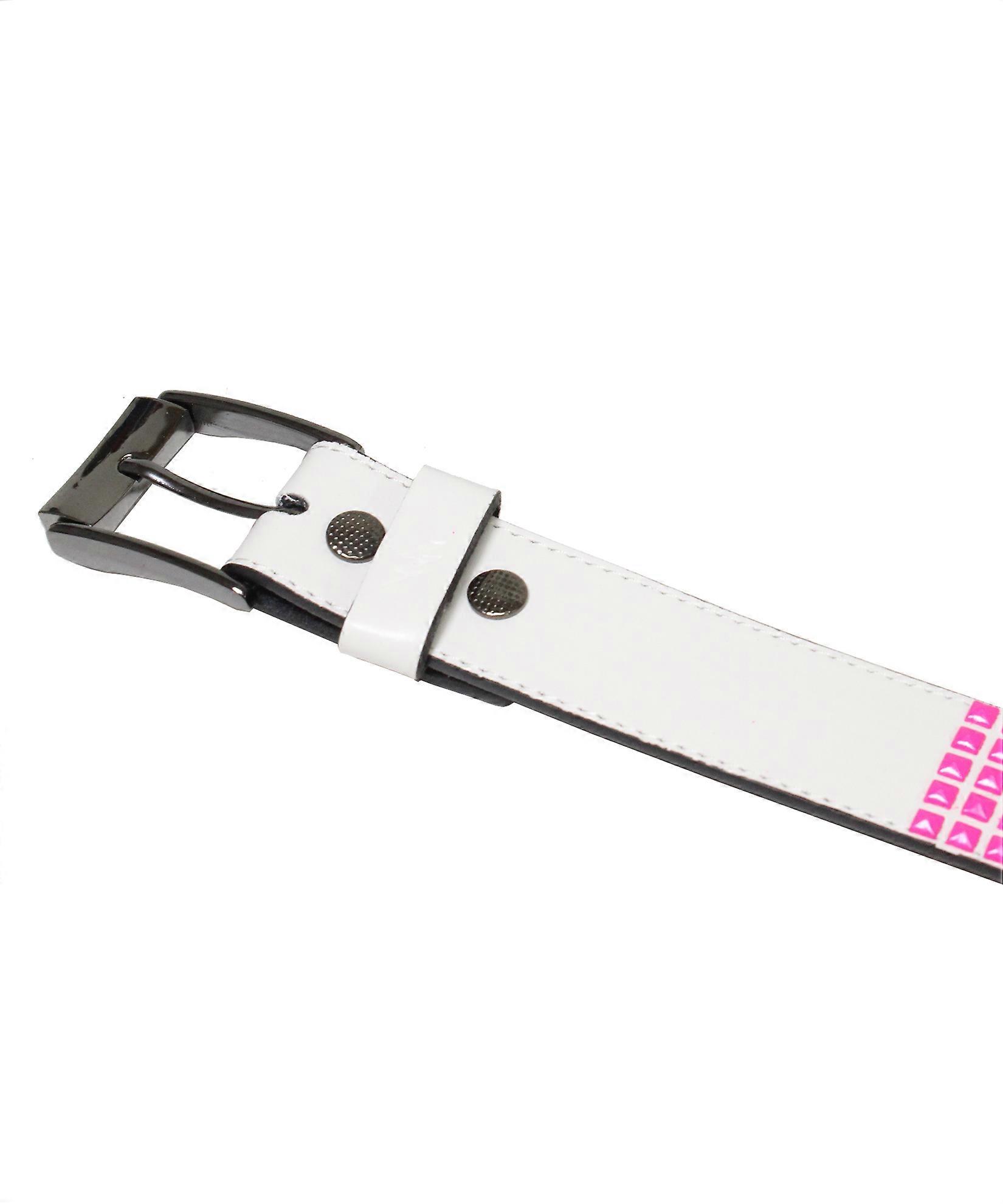 Devoid Leather Belt in White