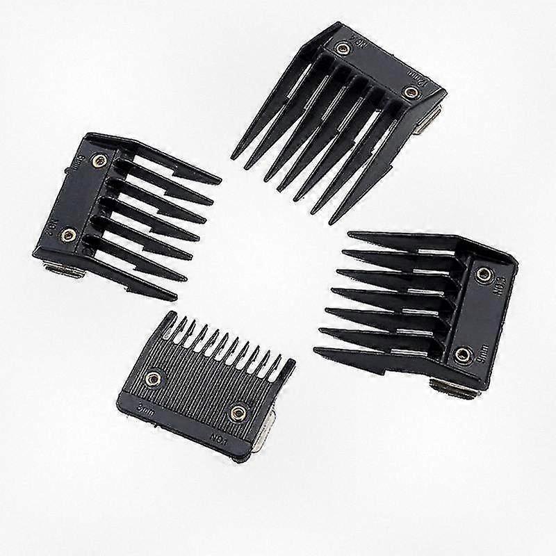 4-Piece Attachment Comb Set with Metal Cutting Guide - Includes Sizes 3mm, 6mm, 9mm, and 12mm