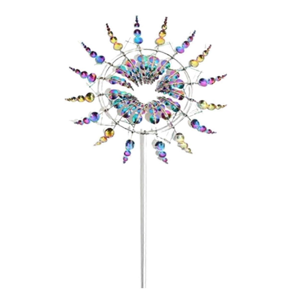 Metal Colorful Garden Rotating Windmill Ornament Crafts Wind Chime