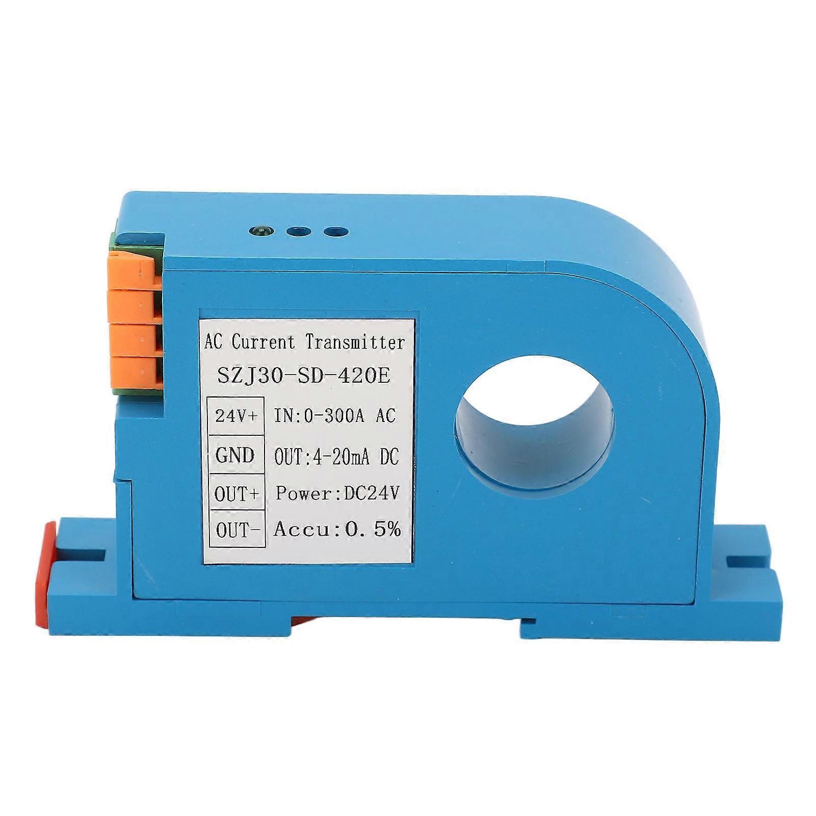 AC Current Transmitter 1 Phase 4‑20mA DC Output Current Transducer Transformer for PLC Control