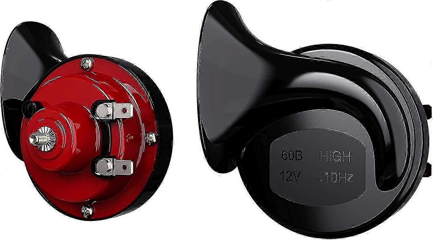 12v צופר סירה חשמלי עמיד למים, חילזון חזק צופר רכבת אופנוע יחיד, צופר משאית אוטומטי בגוונים כפולים המשמש לרכב