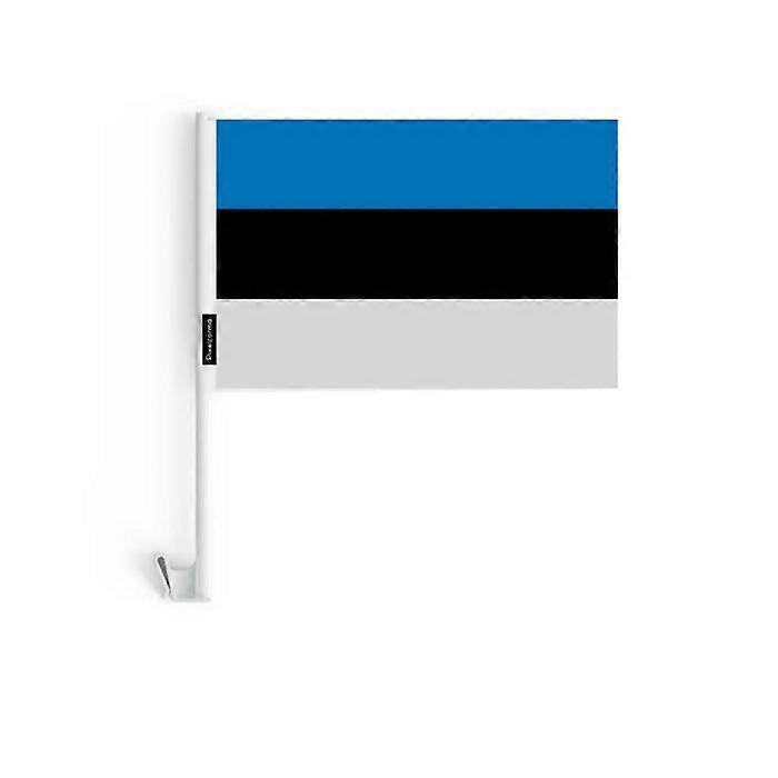 Flag Car Estonia – 14 x 21 cm – Polyester Fabric – Window Attachment – 10 pieces