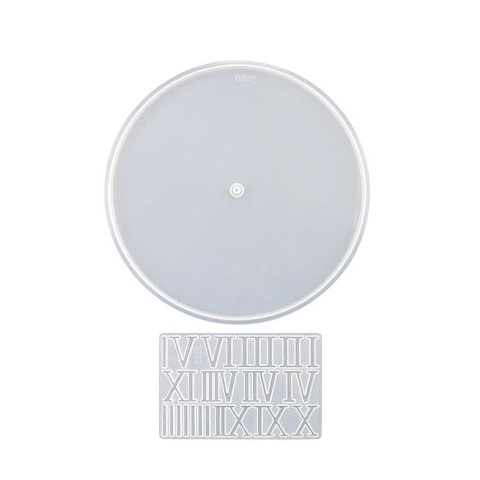 Clock Silicone Mold Clock Alarm Resin Mold Round Timer-Epoxy Casting Mold for DIY Resin Crafts Home Wall Decorations L