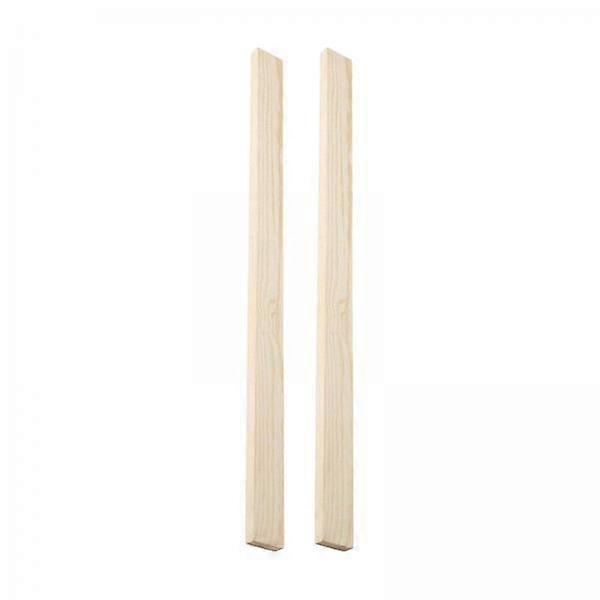 2x 2Pcs Lightweight Measuring Strips Wood Rails Strip Rolling Pin Spacers Sticks