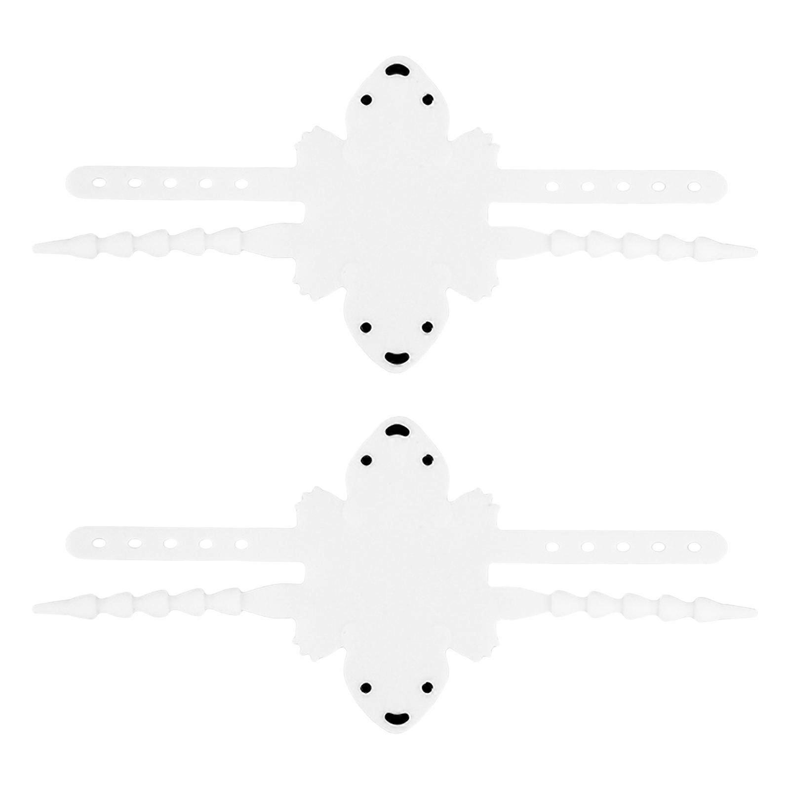 2x white Silicone Door Cushion Latch Cover Adjustable Cute