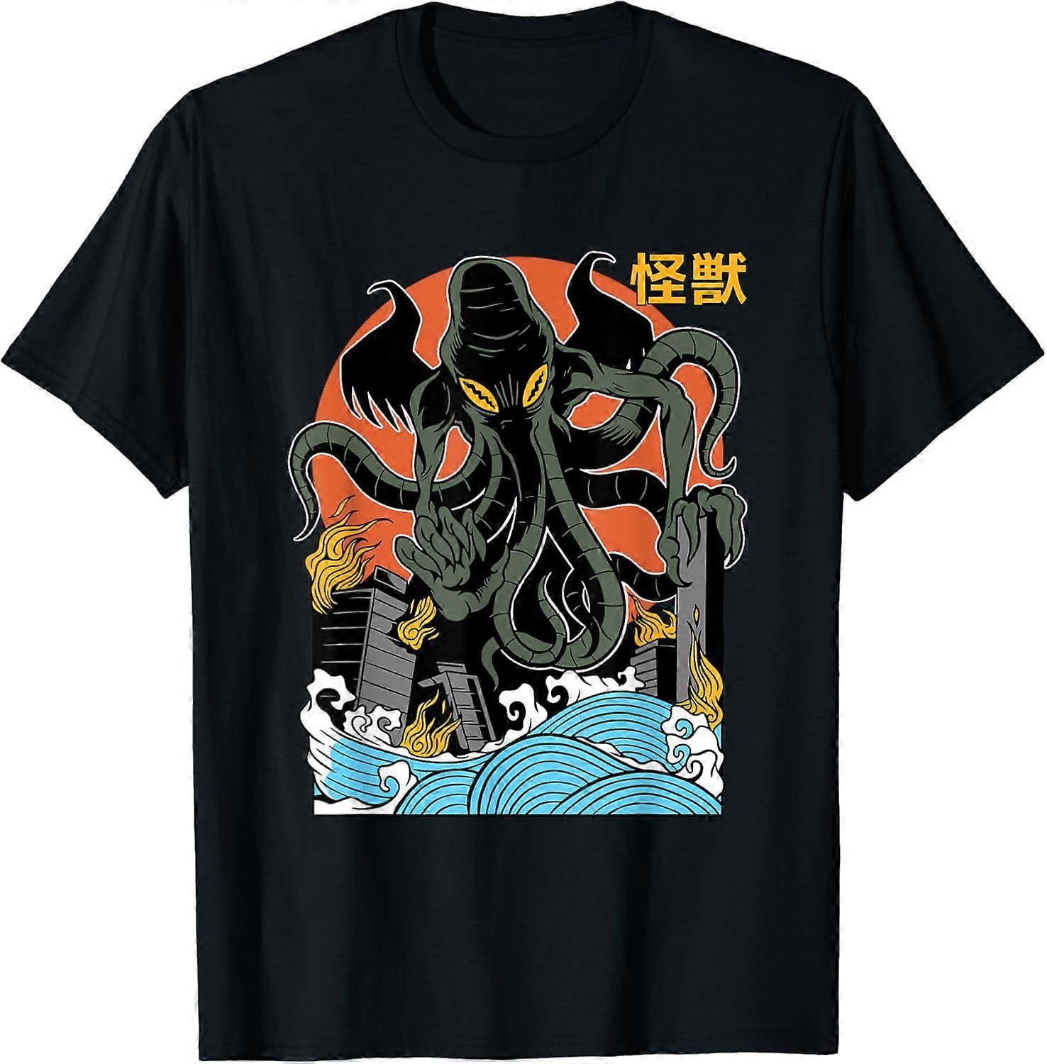 Giant Cthulhu Sunset japonské klasické tričko
