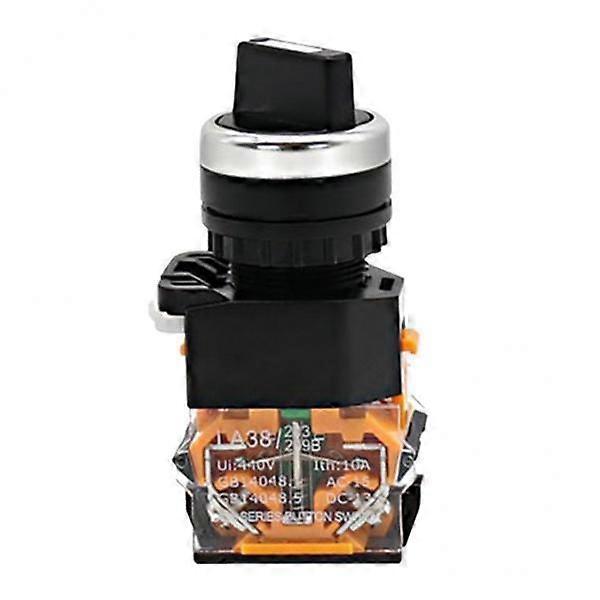 5xRound 22mm Rotary Selector Switch 2 Positions NC + NO Latching 10A