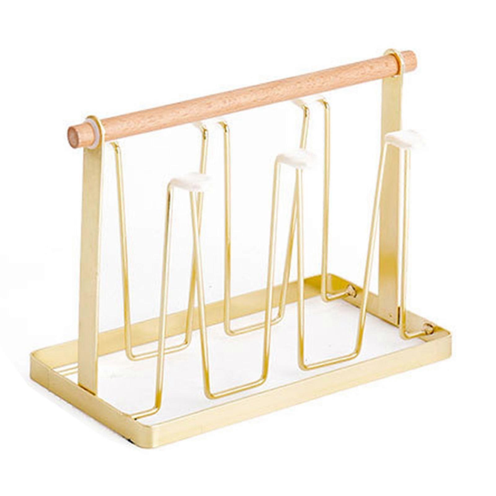for Creative Cup Drying Rack Anti Rust Durable Simple Modern Mug Organizer Stand with Handle Anti Slip Wine Glass Holder