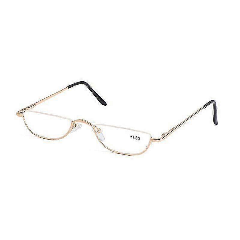 Reading Glasses Spring Hinges Half Moon Semi Rimless Reader Unisex +1.0~+4.0 NEW