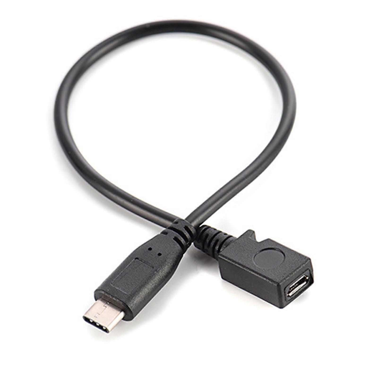 Charging Data Cable Usb TypeC to Micro USB Adapter Changer TypeC Male To MicroUSB Female Converter Charging Cord 27cm