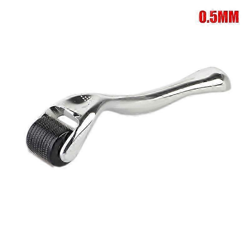 0.2-0.75mm Titanium Micro Needle Derma Roller for Face & Body - 0.5mm Silver