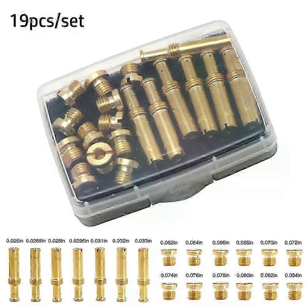 1 Set/19 Pcs Jet Assortment Kit For S&S Cycle Super B E G Carbs Carburetors Fits OHO Shorty Carburetors By For V-Twin For MFG