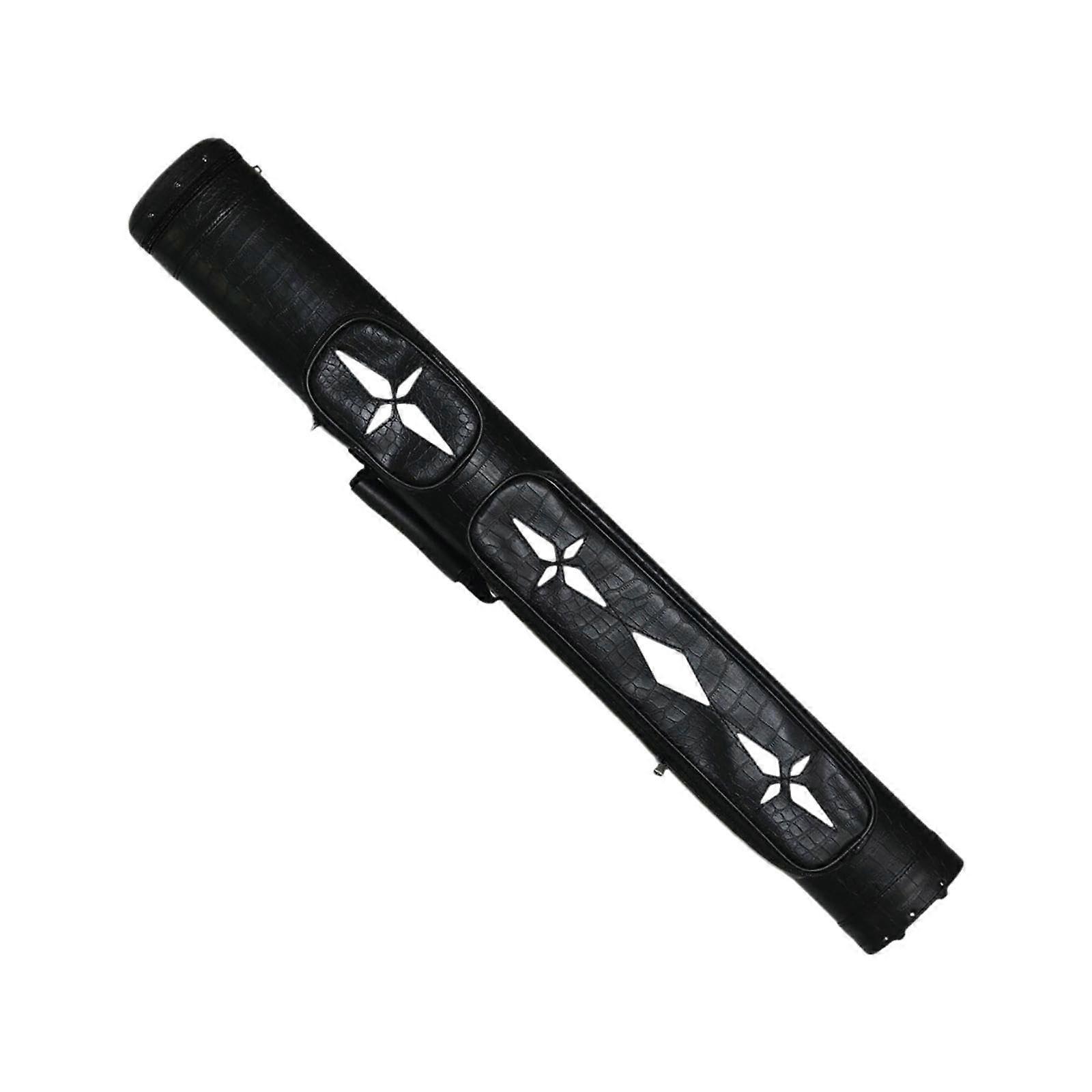 Pool Cue Case 4 Holes Pool Cue Carry Bag for 1/2 Snooker, Leather Container, Billiard Pole, Storage Bag, Organizer