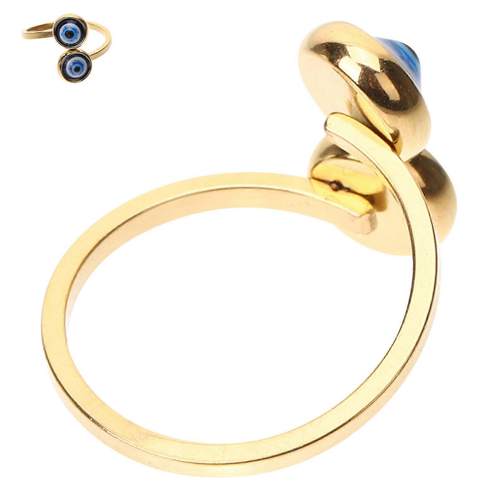 Minimalist Evil Eye Ring for Women, Add Charm with Adjustable Design