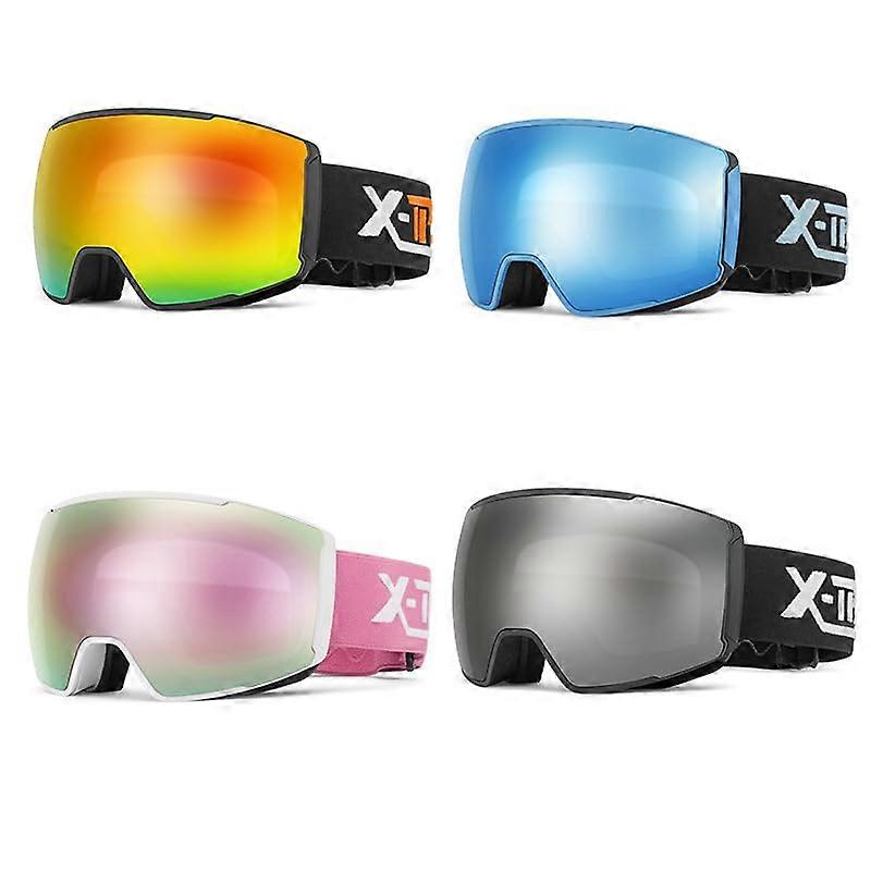 Ski Goggles Ski Goggles Men Women Snowboard AntiFog Goggles and for Skiing and Snowboarding blue