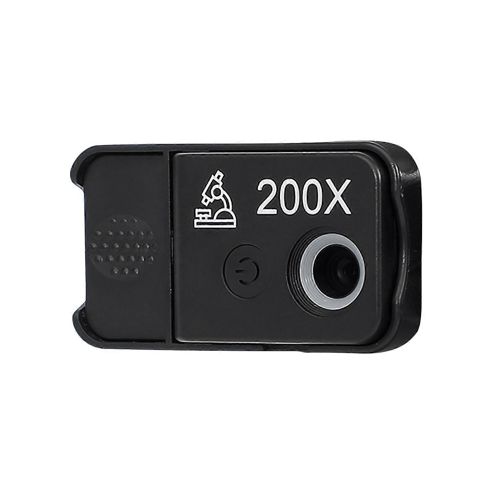 200X Mobile Phone Microscope Lens with LED/ UV Lights Built-in CPL Filter Phone Micro Lens with Universal Phone Clip Replacement for iPhone 15/14/13/