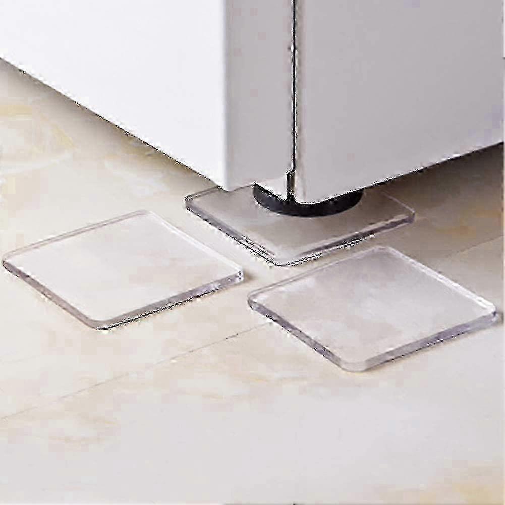 Silicone Anti-vibration Mats with Anti-slip Feature for Universal Washing Machines 4 Pack (clear)