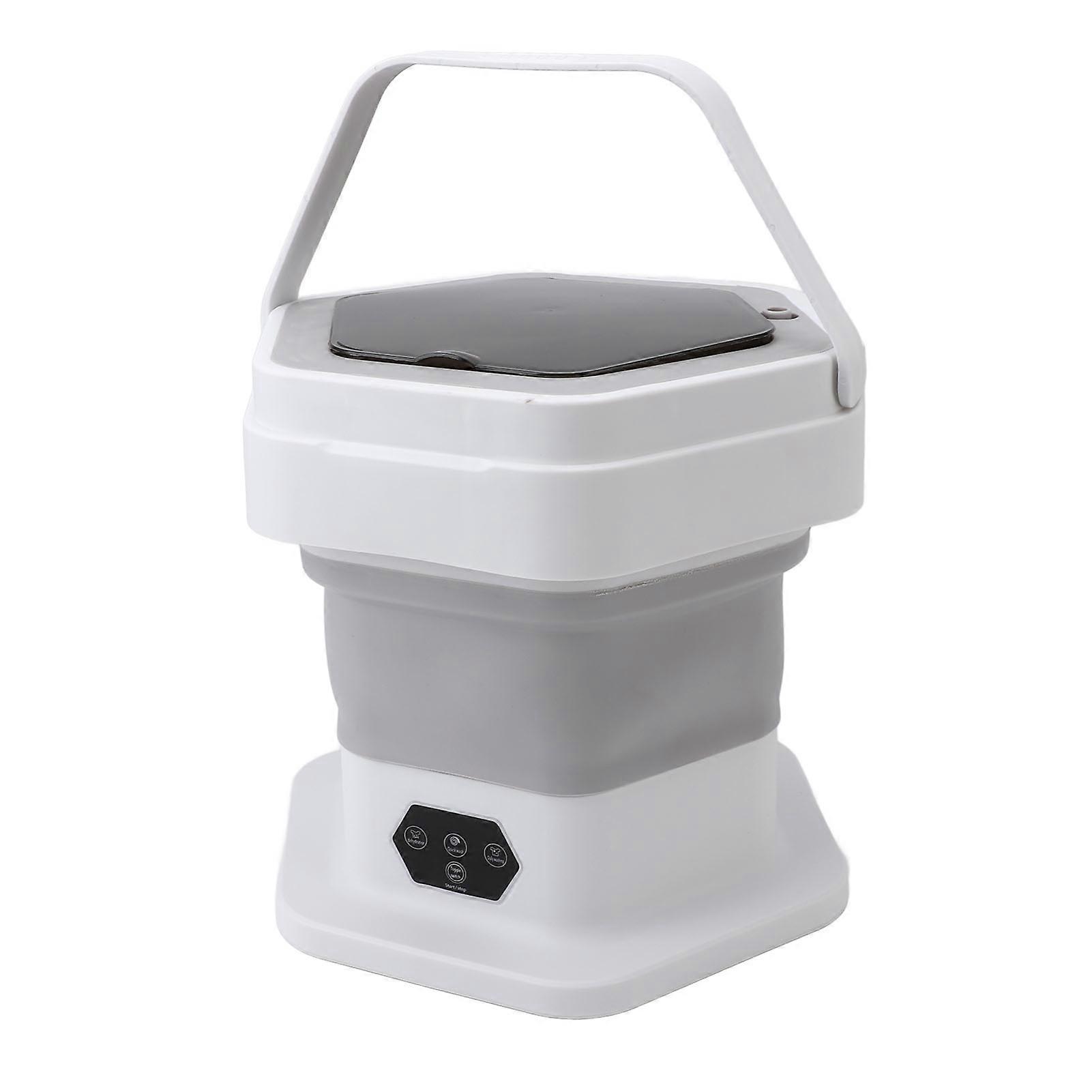 Μίνι πτυσσόμενο πλυντήριο πλύσιμο και περιστροφή Combo Ultra καθαρίζοντας φορητό πλυντήριο ταξιδιού για το παντελόνι εσωρούχων ρούχων μωρών γκρι 