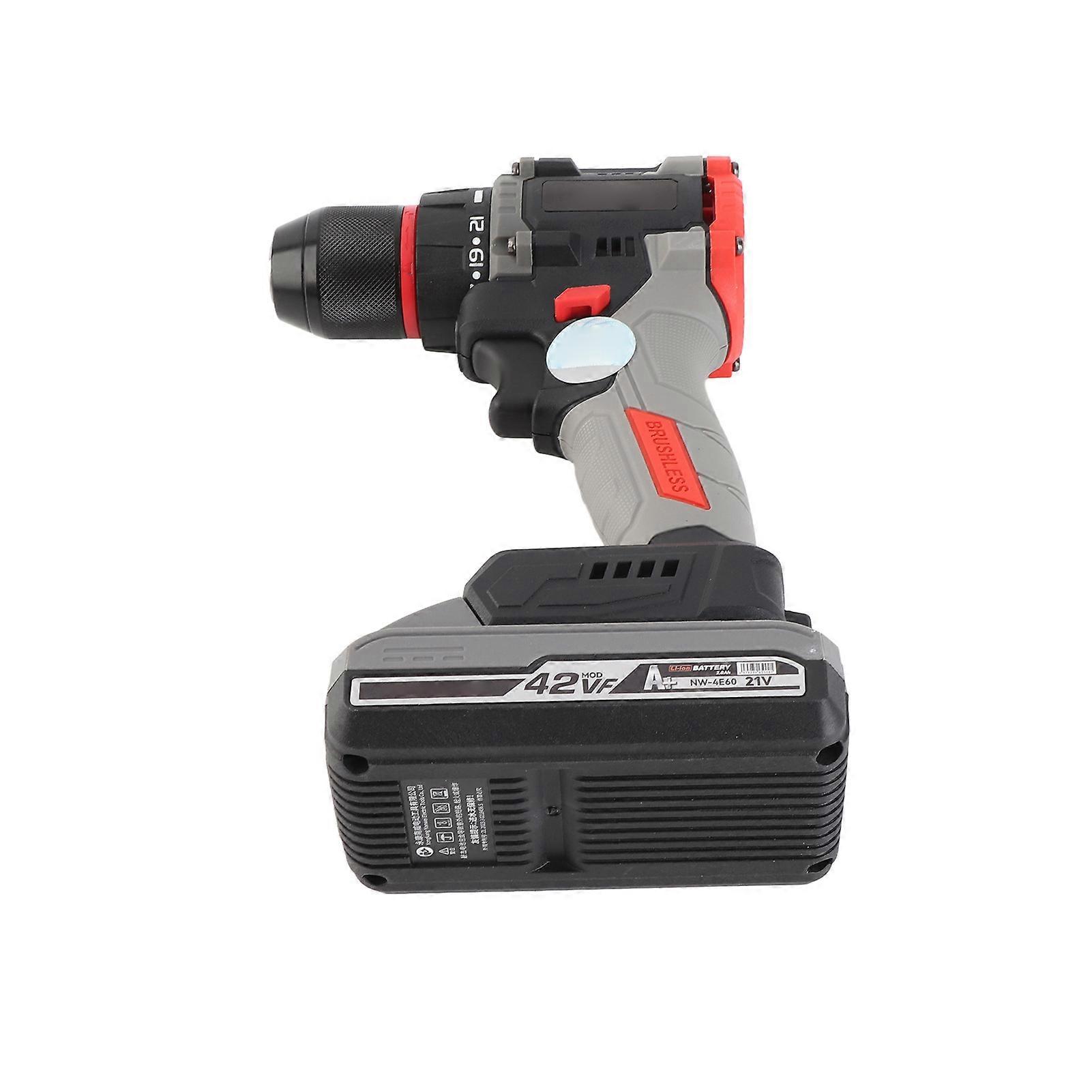 Rechargeable Drill Set 21V Electric Power Drill with Battery and Charger Torsion 55N.M 20+1 Torsion Setting 2 Variable Speed Drill Driver Bits Kit wi