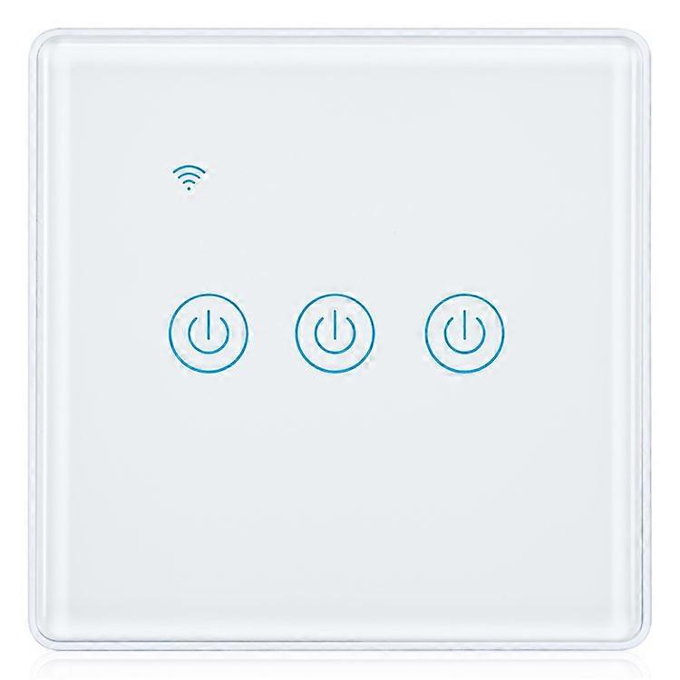 DS-101JL-3 3 Gang WiFi + Bluetooth Dual Mode APP Voice Control Smart Touch Wall Switch