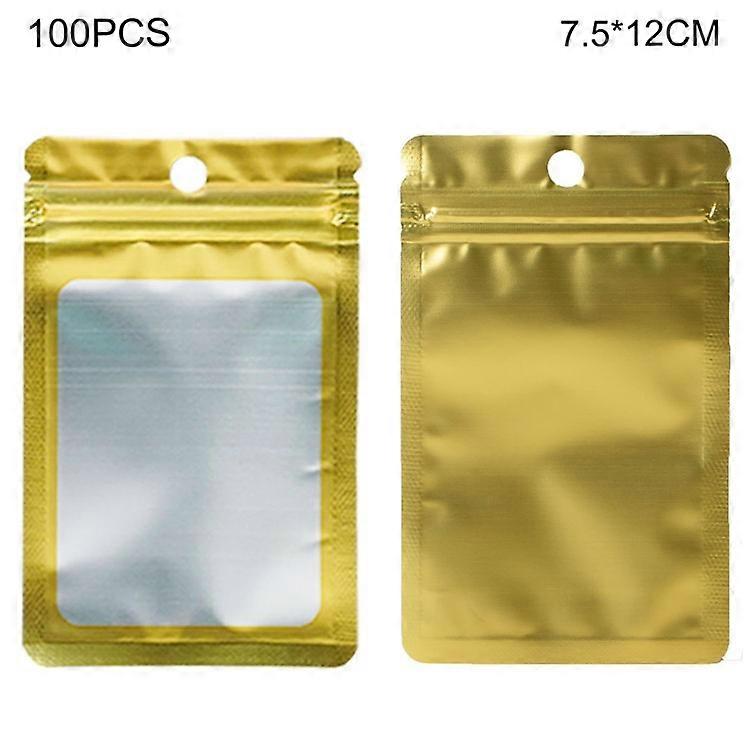 MX-109 100Pcs 7.5x12cm 14C Food Storage Sealing Bags with Clear Frosted Window (No FDA, BPA-Free)