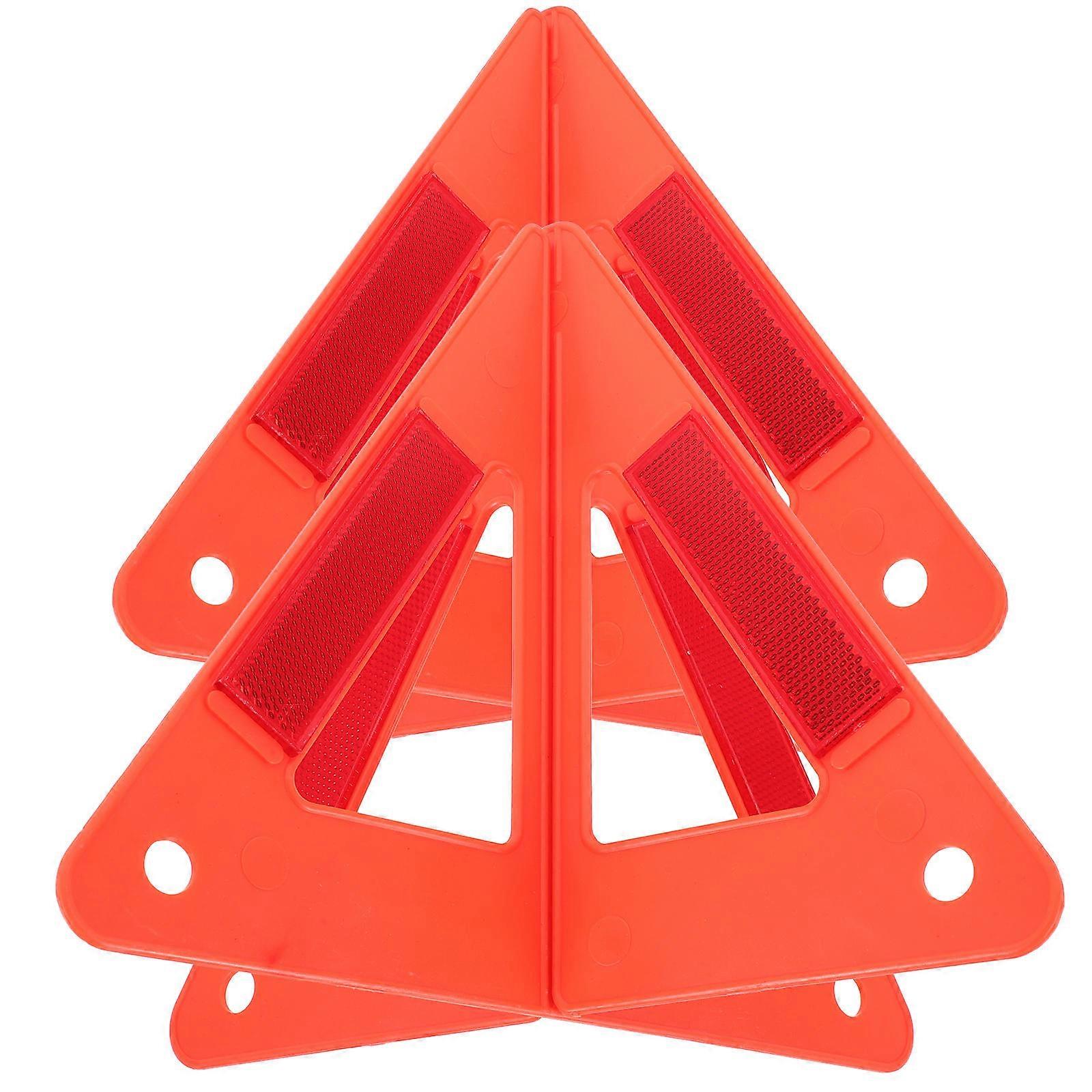 Compact Safety Triangle, Durable Warning Sign for Roadside Assistance and Emergencies