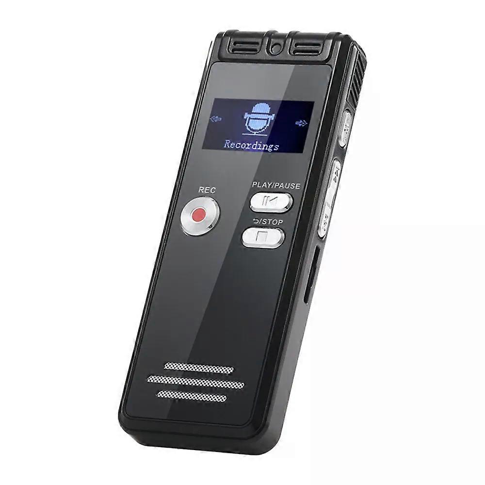 con 64G Digital Voice Recorder Activated Record Playback MP3 Music Player with Mic and Speaker 1536KBPS HD Recording USB Charging