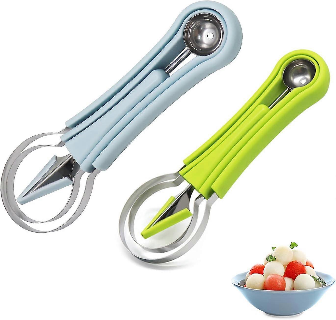 2 pieces fruit carving spoon kitchen tools, creative cooking, carving artifact