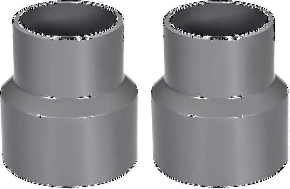 63mm X 50mm PVC Reducer Coupling Fitting DWV Gray Pipe Hub 2-Pack