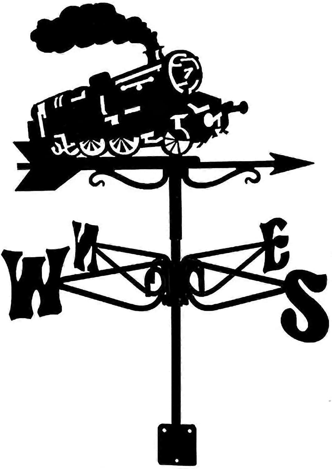 Metal Weather Vane For Garden Pole, Durable Wind Direction Indicator, Garden Art, Compatible With Easytomount