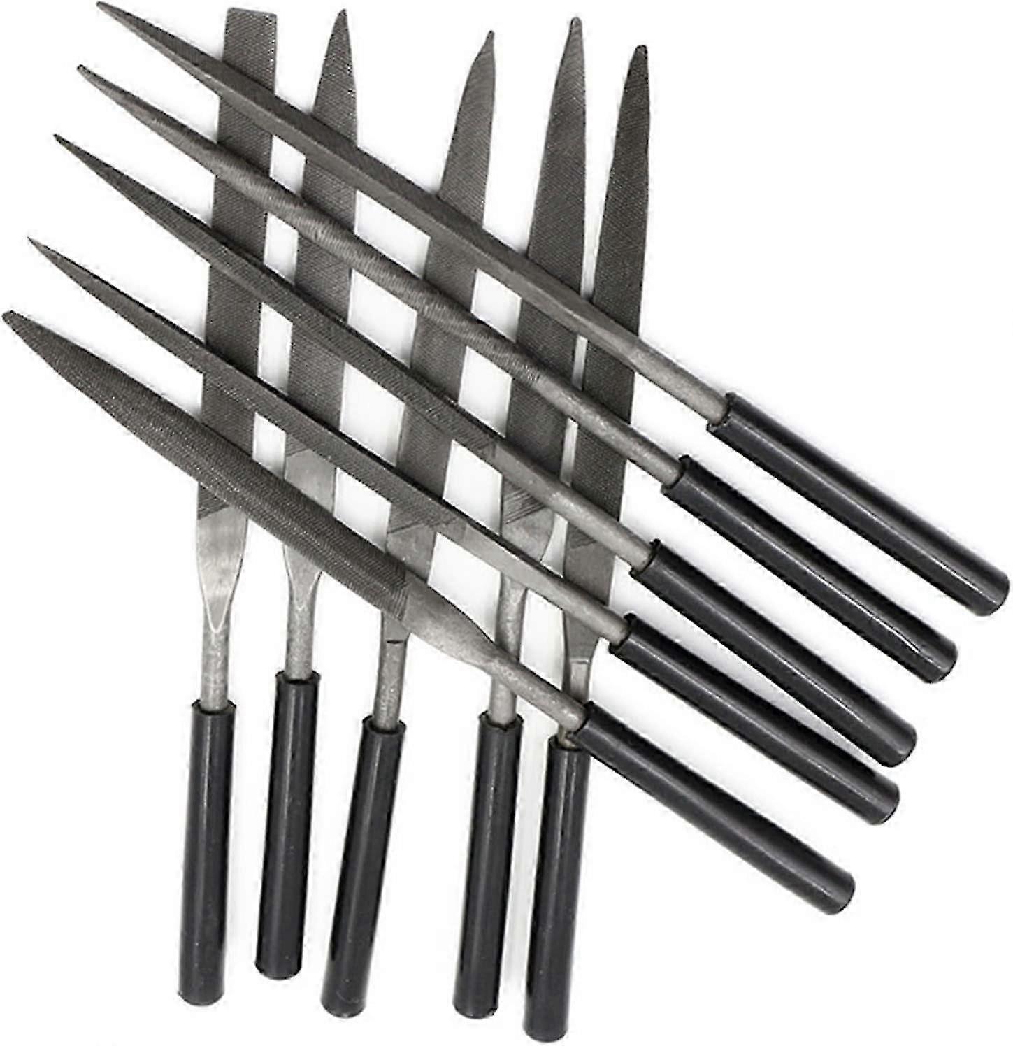 10 Pcs Double Grain Flat Tip Oval Triangular Mold Polishing Tools for Glass Processing and Woodworking in Industrial Use