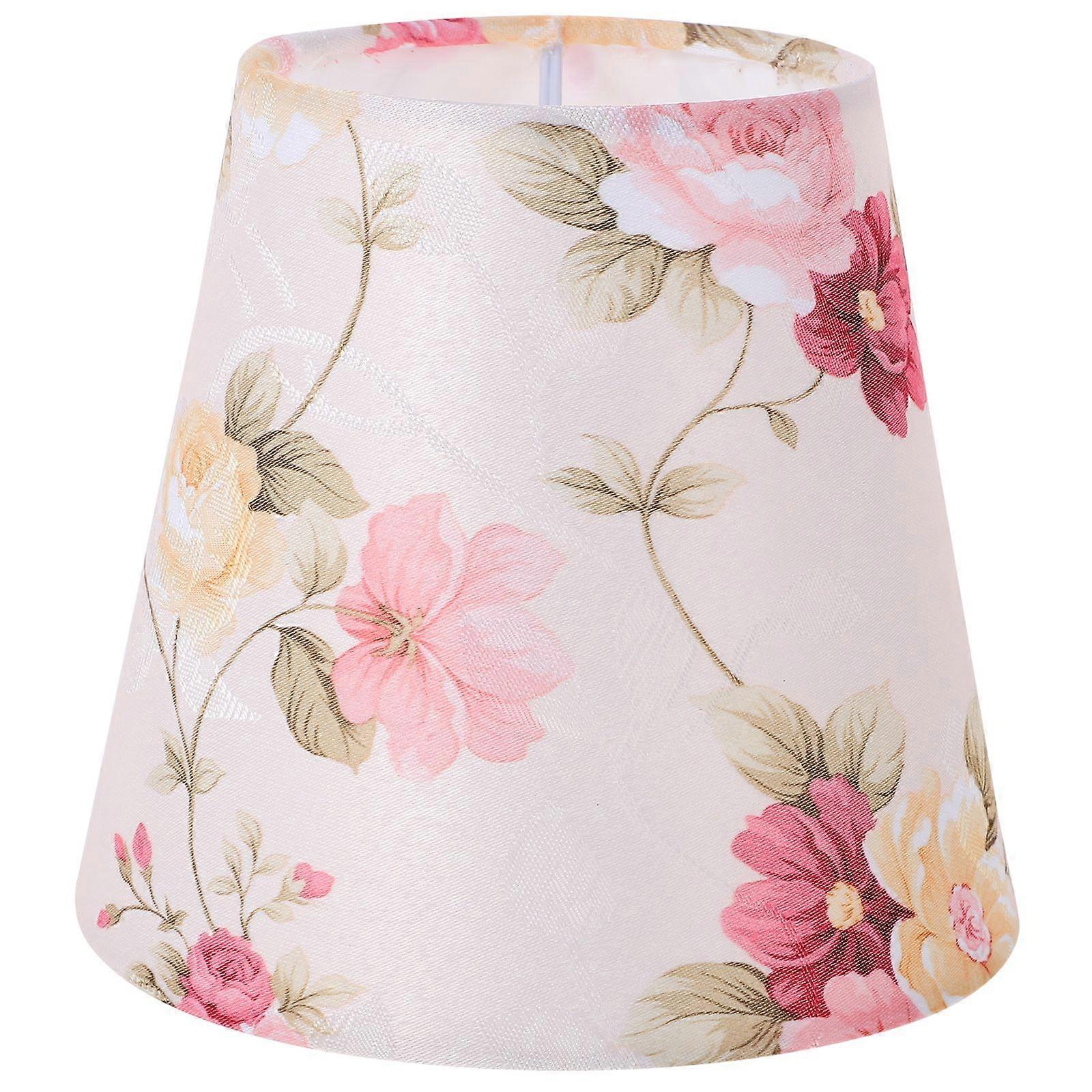 牧歌的なフラワーランプシェードファブリックランプシェードペンダントライトテーブルランプシェード寝室のリビングルーム用