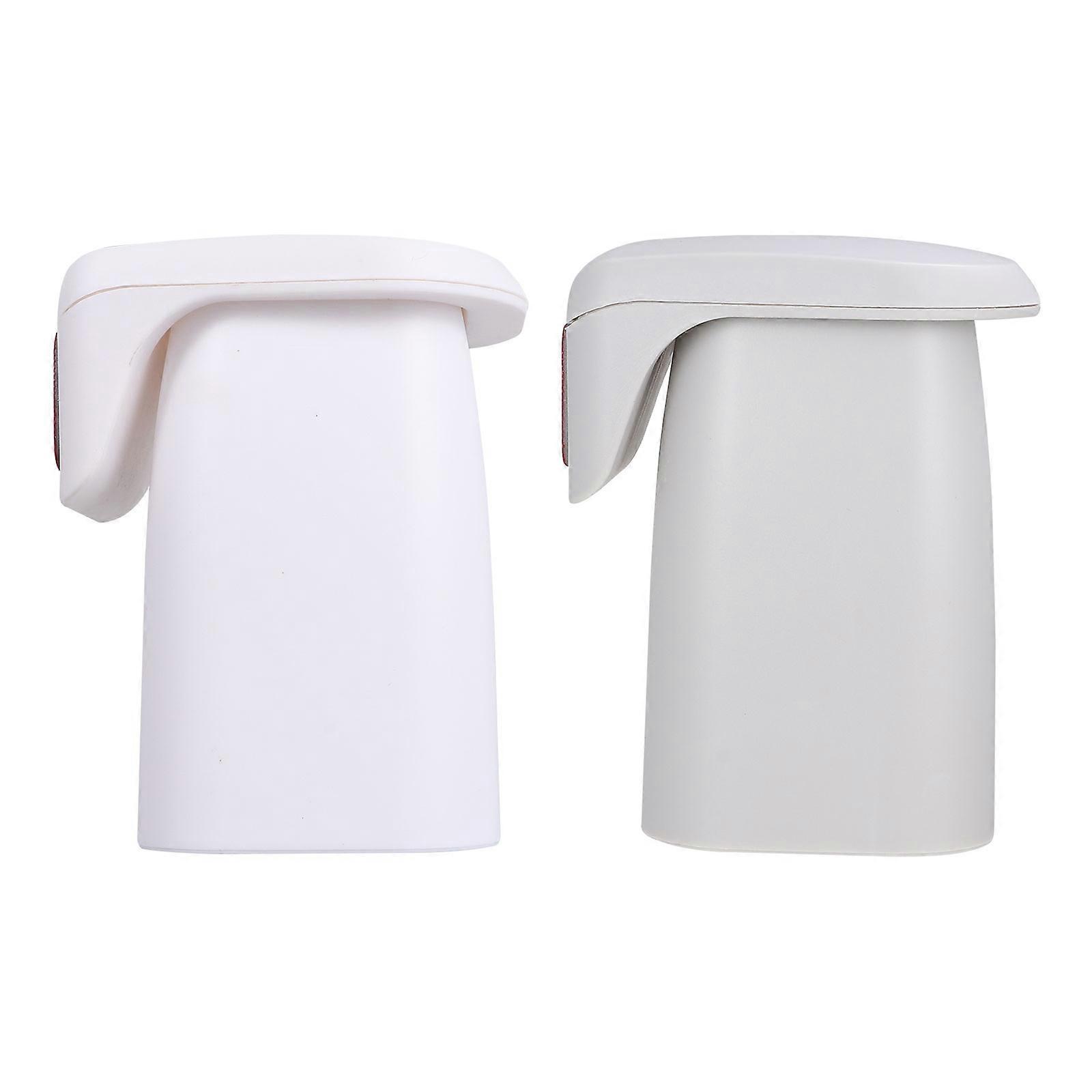 Bathroom Cup Toothbrush Cup Wall-Mounted Space-Saving Self-Adhesive Punch-Free White 10.5x8.4cm 2Set