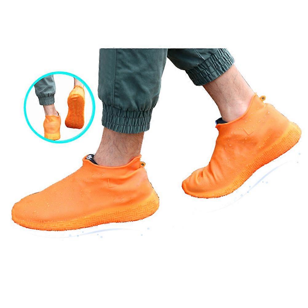 Anti Skid Shoe Covers Waterproof Outdoor Elastic Flexible Protector for .50X14.00X1.00CM 1Pair