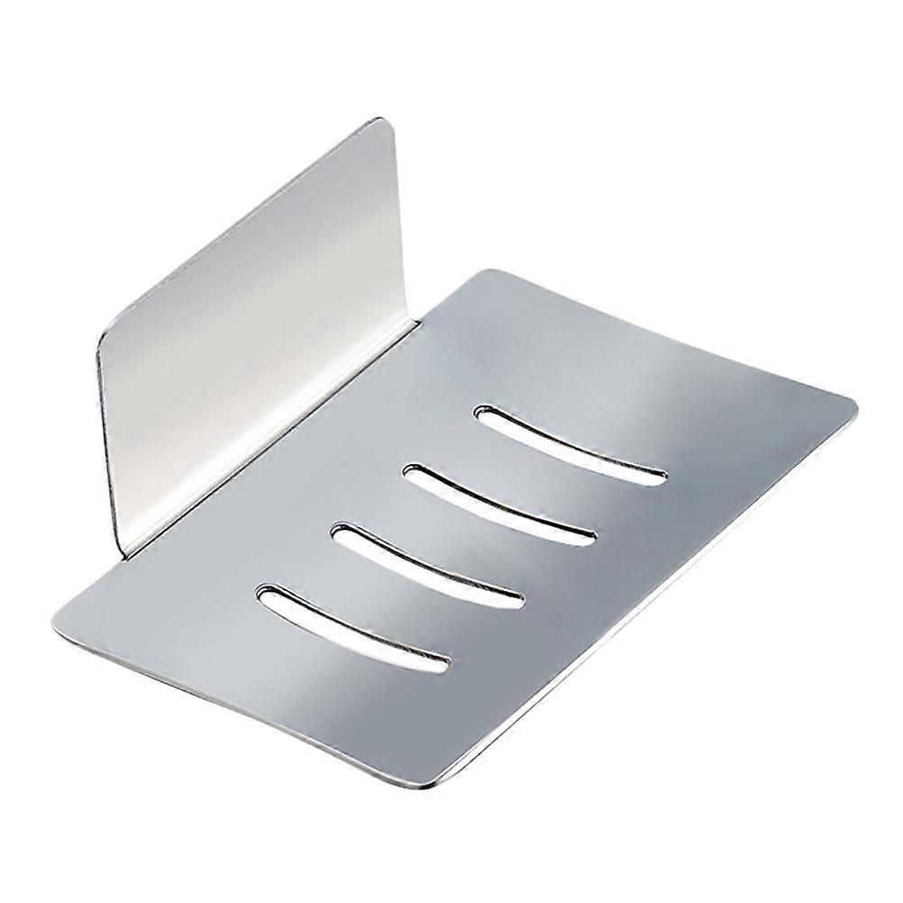 Bathroom Soap Holder Wall-Mounted Stainless Steel Square Shape Smooth Edges 1Pack