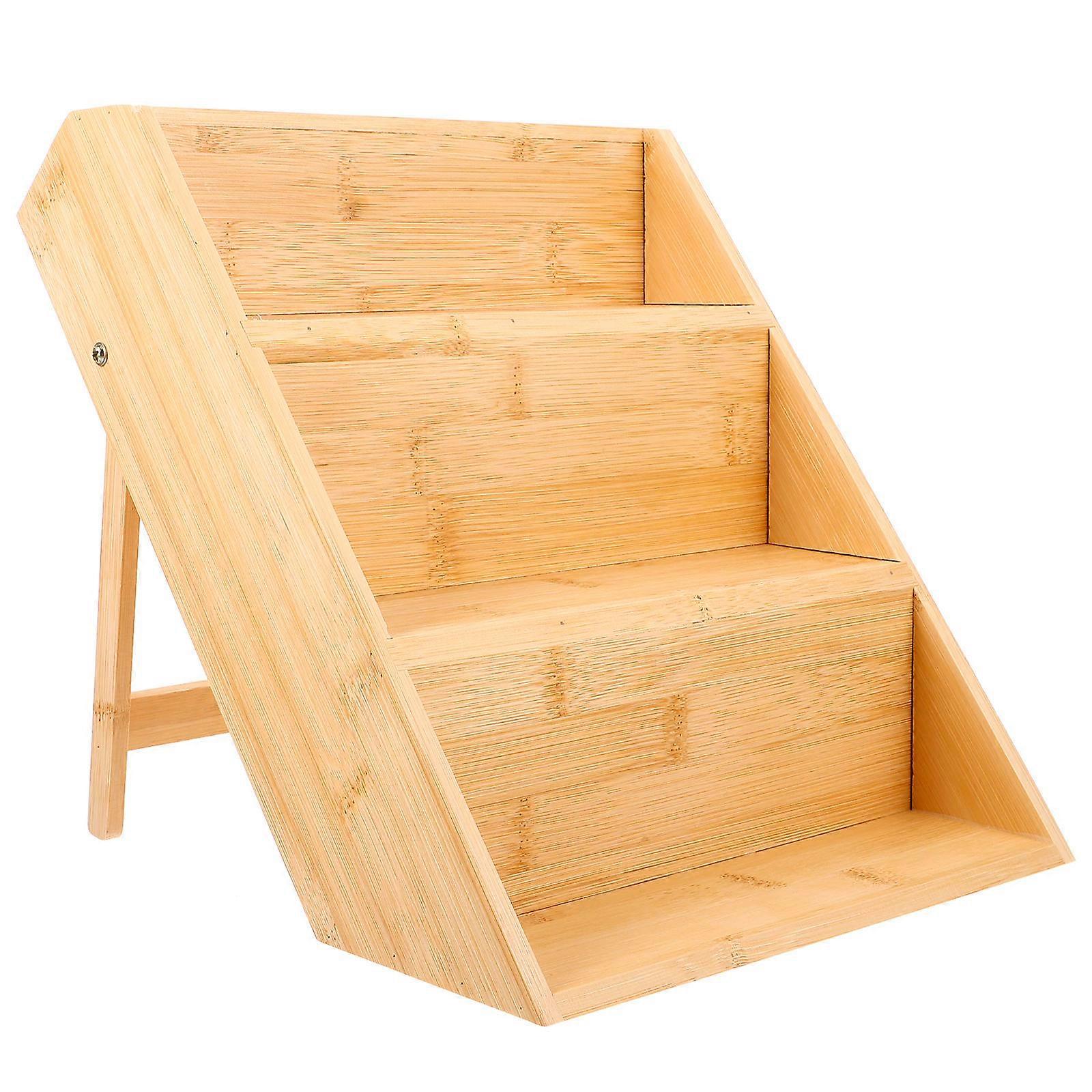 Bamboo Spice Rack Multi-Function Kitchen Spice Holder 33.00X26.00X25.00CM Storage Rectangular 1Set