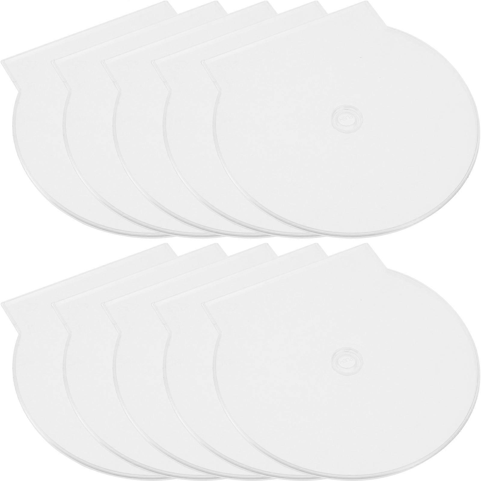 CD Storage Holders Reusable CD Boxes PP Protection Storage Shell-Shaped Compact Lightweight For Office Use 20Pcs