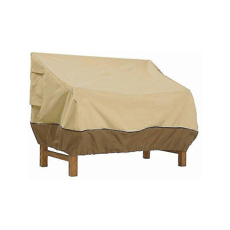 Bench Cover, Garden Bench Cover Waterproof Oxford Fabric, Outdoor Bench Cover Anti UV and Wind Protection Cover for Sofa (Beige, 147 x 83 x 79 cm)