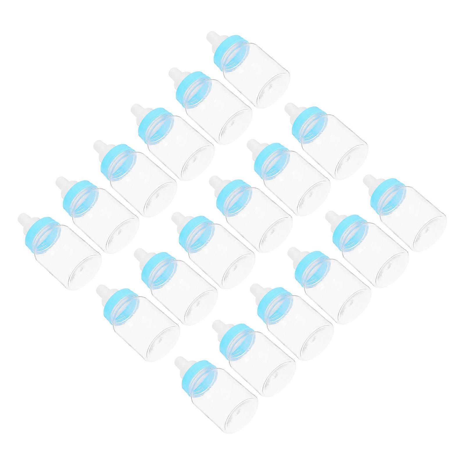 Decorative Candy Bottle Mini Feeding Bottle Design for Baby Shower present 24Pcs Blue